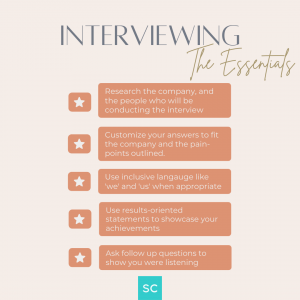how to showcase yourself during an interview