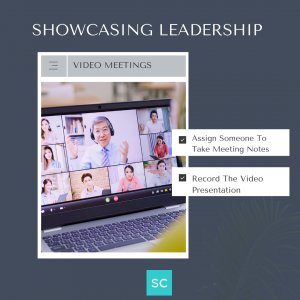 showcasing leadership on video calls