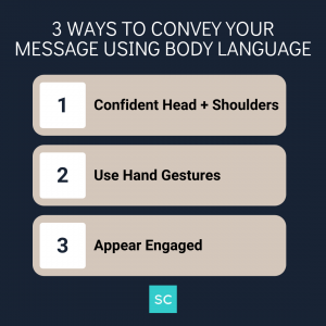 convey your message using body language